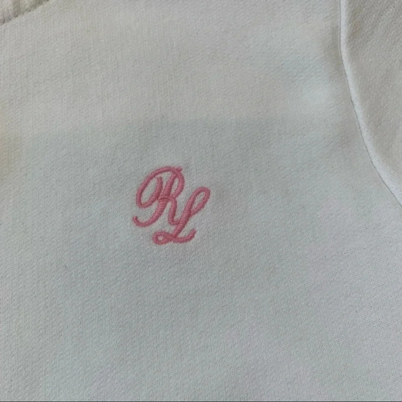 Polo Ralph Lauren Girls Swim Coverup Medium White‎ Hood 100% Cotton Logo - Picture 4 of 10